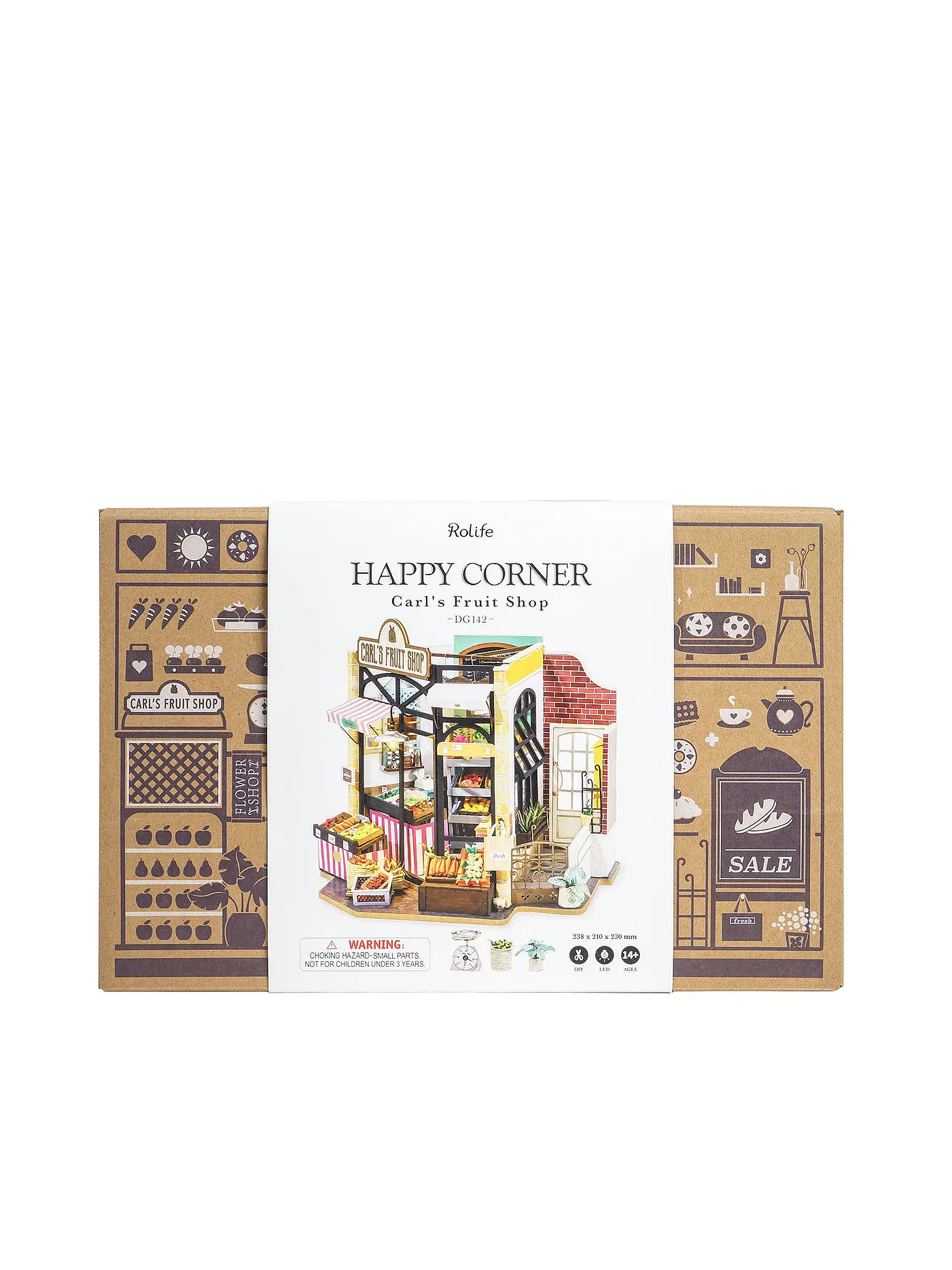 ROBOTIME | 3D Konstruktion - Carl’s Fruit Shop DG142 Vegetable Market DIY Miniature | 